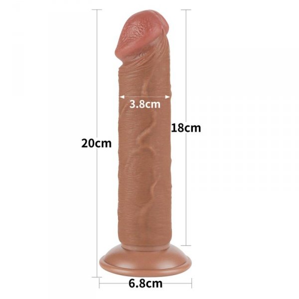 8&#039;&#039; Sliding Skin Dual Layer Dong Brown