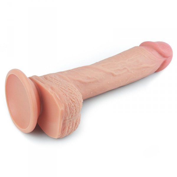 8.5&#039;&#039; Dual layered Platinum Silicone Cock