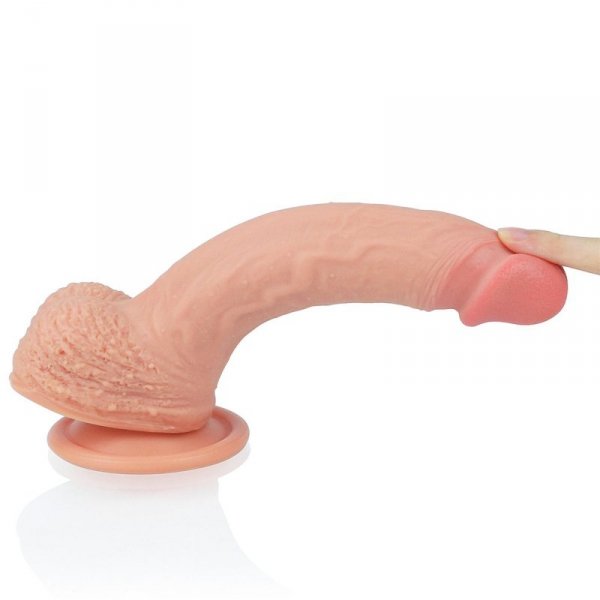 8.5&#039;&#039; Dual layered Platinum Silicone Cock
