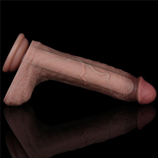 8.5&#039;&#039; Dual Layered Silicone Cock