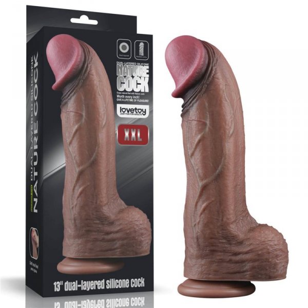 13&quot;&quot;&quot;&quot; Dual Layered Silicone Cock XXL