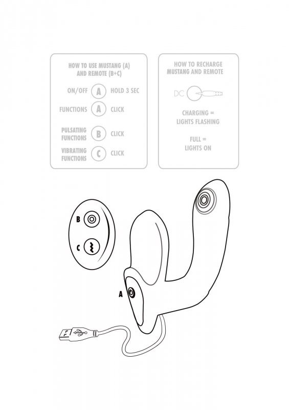 Mustang Prostate Massager Black