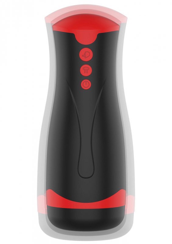 Masturbator Vibrating&Squeeze Black
