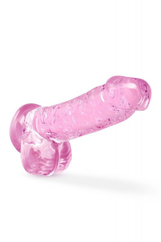 NATURALLY YOURS  6&quot; CRYSTALLINE DILDO  ROSE