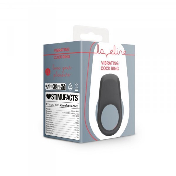 Vibrating Cock Ring - Licorice Black