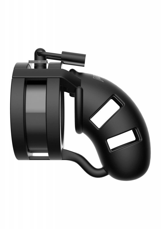 Model 18 - Chastity - 3.5&quot;&quot;&quot;&quot; - Sil Cage Ballsplitter - Black