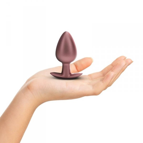 Smooth Silicone Anal Plug - Large - 3.5&quot; / 8,9 cm - Rose Gold
