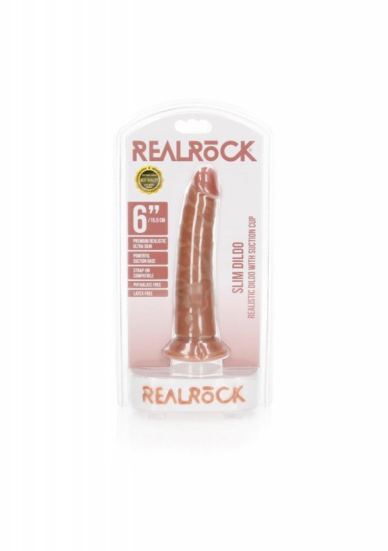 Slim Realistic Dildo with Suction Cup - 6&quot;&quot;&quot;&quot;/ 15,5 cm