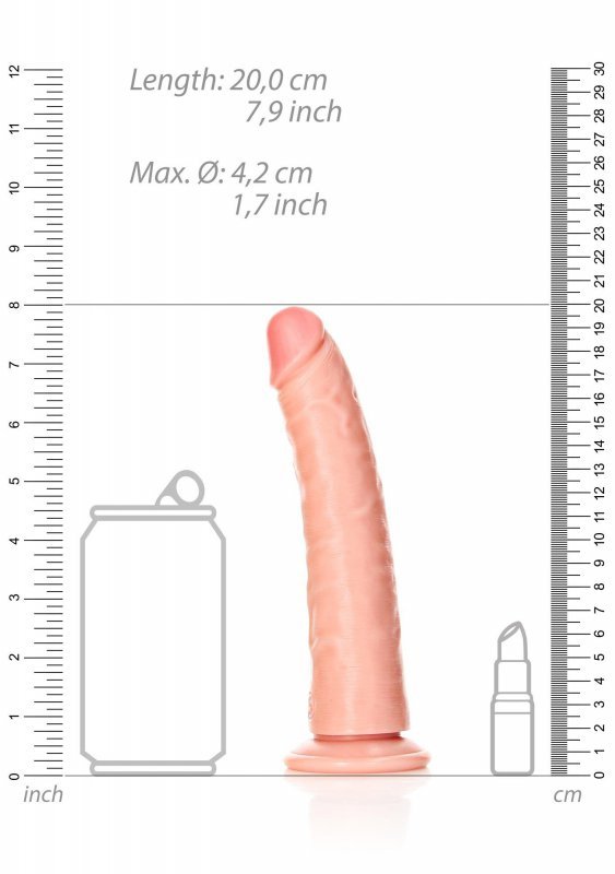 Slim Realistic Dildo with Suction Cup - 7&quot;&quot;&quot;&quot;/ 18 cm