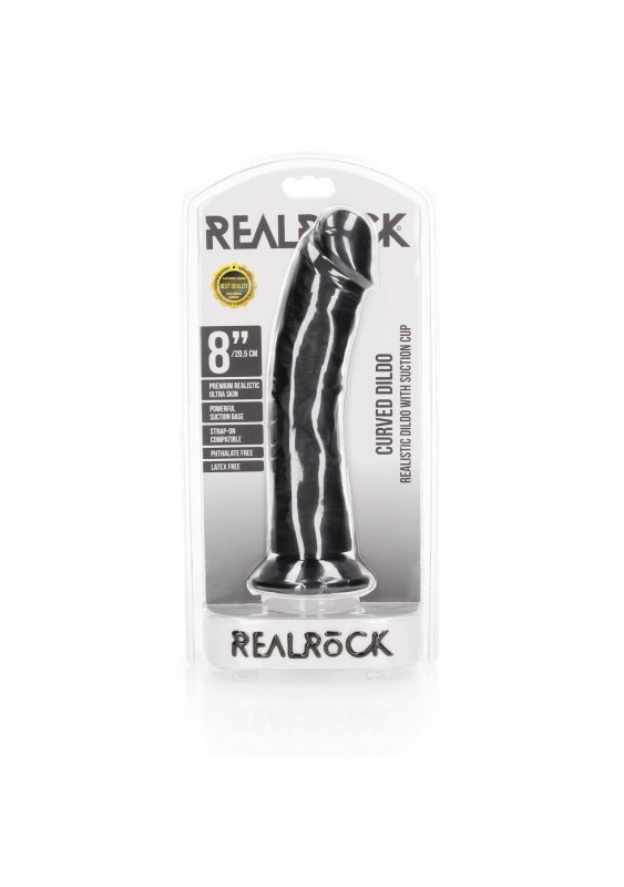 Curved Realistic Dildo with Suction Cup - 8&quot;&quot;&quot;&quot;/ 20,5 cm