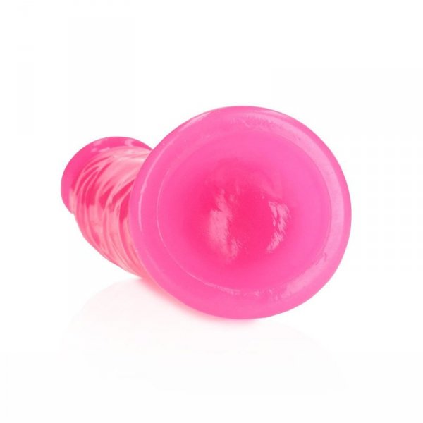 Slim Realistic Dildo with Suction Cup - Glow in the Dark - 6&#039;&#039; / 15,5 cm