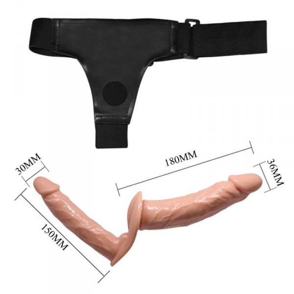 BAILE -STRAP ON DOUBLE DILDOS, 7.1&#039;&#039;+5.9&#039;&#039;