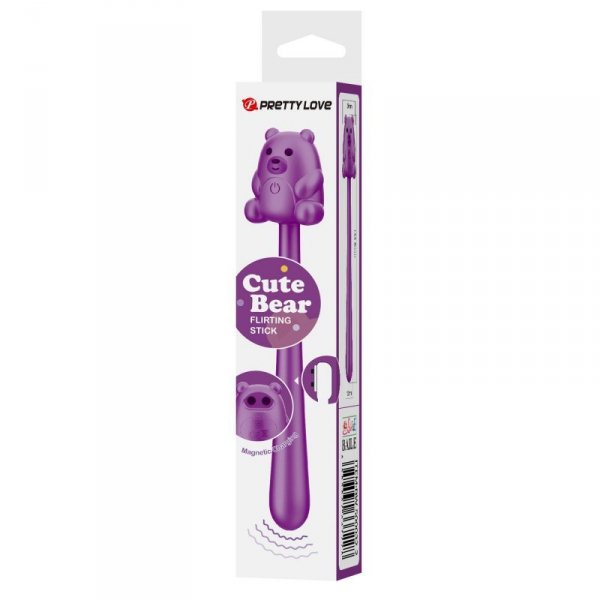 CUTE BEAR, Flirting Stick, 7 vibration functions, Magnetic USB charging