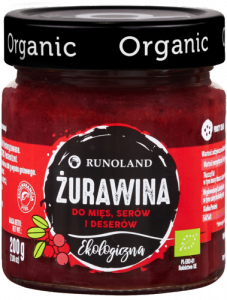 ŻURAWINA DO MIĘS, SERÓW I DESERÓW BIO 200 g - RUNOLAND