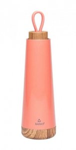 BUTELKA TERMICZNA Z SILIKONOWYM UCHWYTEM KORALOWA 500 ml - CHIC-MIC