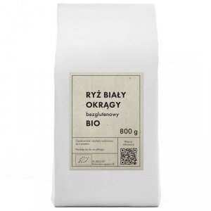 RYŻ BIAŁY OKRĄGŁY BEZGLUTENOWY BIO 800 g - THE PLANET