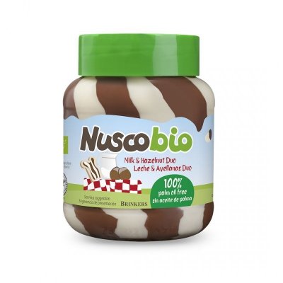 KREM DUO ORZECHOWO - KAKAOWO - MLECZNY BIO 400 g - NUSCOBIO