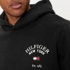 Bluza Tommy Hilfiger męska czarna kangurka z kapturem 