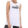 Puma t-shirt koszulka top bluzka damska duże logo biała