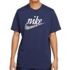 Nike t-shirt na krótki rękaw koszulka męska granatowa z nadrukiem