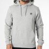 Adidas komplet dresowy bawełniany męski spodnie bluza z kapturem szary