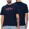 T-shirt Tommy Jeans koszulka męska z okrągłym dekoldem granatowa