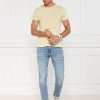 T-shirt Tommy Jeans koszulka męska z okrągłym dekoldem żółta