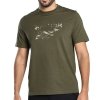 Reebok t-shirt zielony bawełniany męski koszulka duży napis