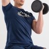 Nike t-shirt na krótki rękaw koszulka męska granatowa z nadrukiem