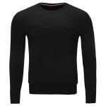 Bluza Tommy Hilfiger męska czarna wkładana przez głowę bawełniana