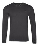 Sweter męski Tommy Hilfiger grafitowy bawełniany