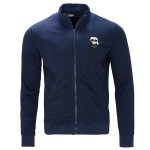 Bluza Karl Lagerfeld męska ze stójką rozpinana granatowa