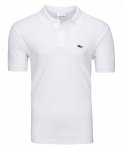 Polo polówka Lacoste męska biała z kołnierzykiem