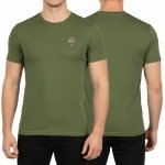 Aeronautica Militare t-shirt męski koszulka khaki okrągły crew-neck