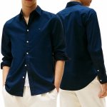 Koszula granatowa Tommy Hilfiger Slim Fit męska logo