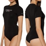 T-shirt Tommy Jeans body koszulka damska czarna