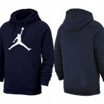 Bluza Nike Jordan męska kangurka granatowa z nadrukiem 