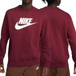 Nike bluza męska bordowa dresowa bawełniana 