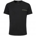 Emporio Armani t-shirt koszulka męska czarna żółty napis