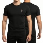 Aeronautica Militare t-shirt męski koszulka czarny okrągły crew-neck