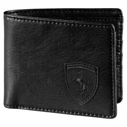 Puma Ferrari portfel męski czarny na  banknoty karty i dokumenty 