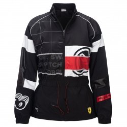 Puma Ferrari kurtka damska czarna rozpinana bez kaptura