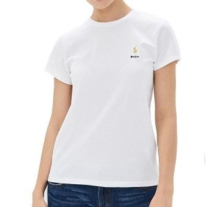 T-shirt damski Polo Ralph Lauren z okrągłym dekoldem biały