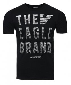 T-shirt Emporio Armani duże logo koszulka męska czarna