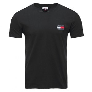 T-shirt Tommy Jeans koszulka męska z okrągłym dekoldem czarna