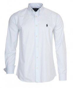 Koszula Slim Fit męska Ralph Lauren biała bawełniana