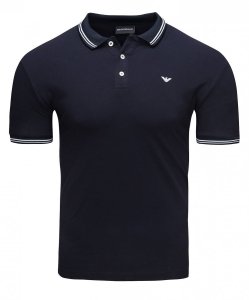 Polówka polo Emporio Armani męska granatowa bawełniana