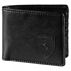 Puma Ferrari portfel męski czarny na  banknoty karty i dokumenty 