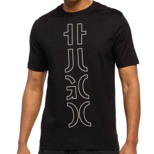 Hugo Boss t-shirt koszulka na krótki rękaw męska czarna duże logo