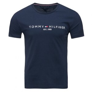 T-shirt Tommy Hilfiger koszulka męska z okrągłym dekoldem granatowa